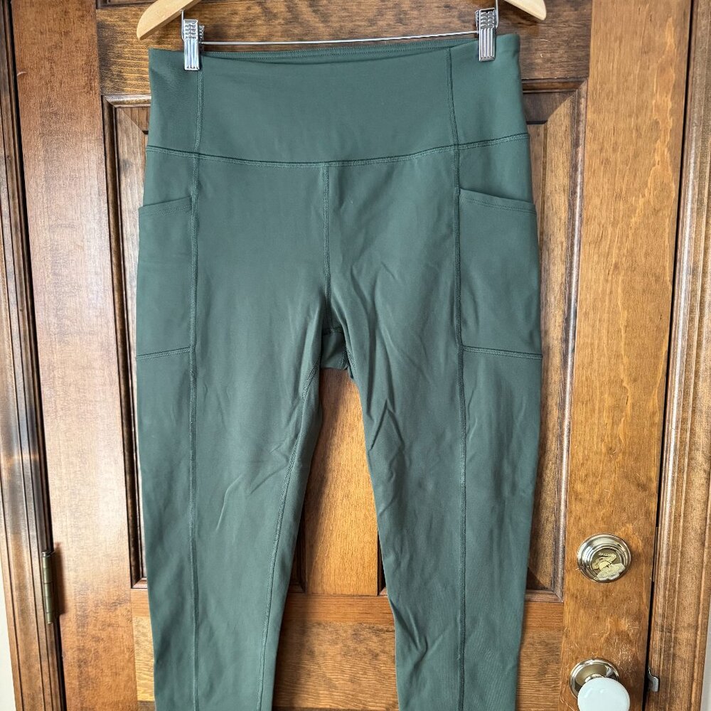 Tek Gear Olive Stash Pockets Leggings X-Large